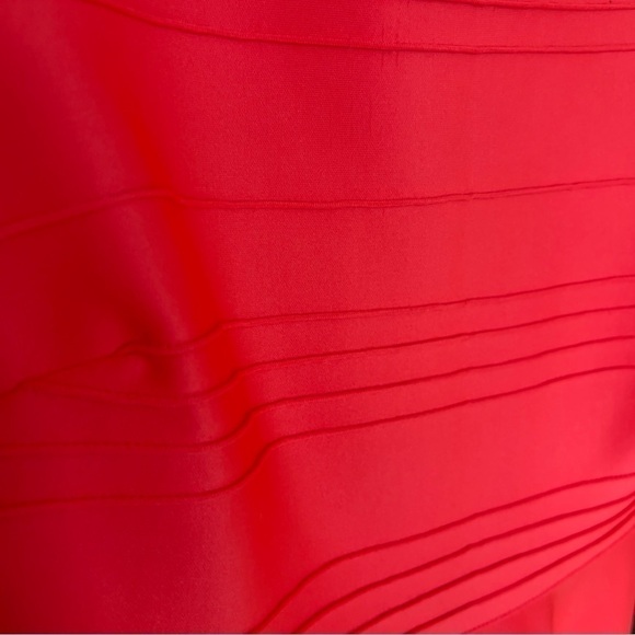 Dress Barn Coral Red Fit And Flare Sleeveless Knee Length Cocktail Dress Size 4 - Picture 7 of 12